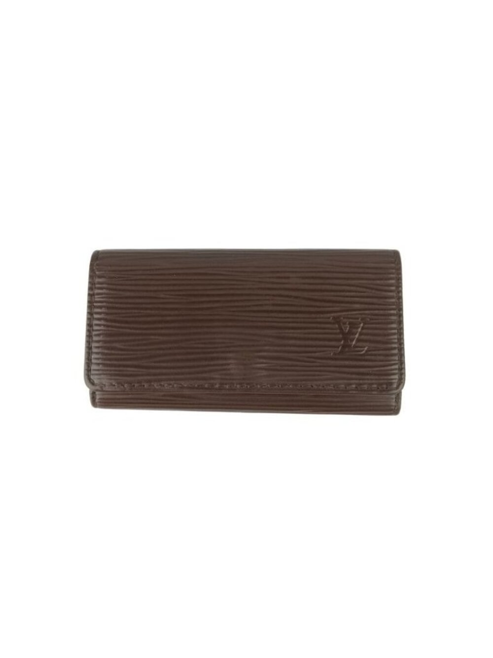 Louis Vuitton Key Case Epi Multicles 4 Mocha Leather Quadruple Strand Silver